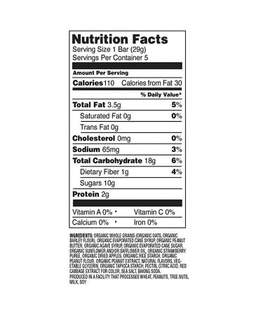 Plum Organics Kids Organic Jammy Sammy Strawberry Jam & Peanut Butter - 5 Bars - Buy Online on GoSupps.com