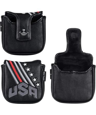 USA Stripe & Star Big Teeth Golf Putter Cover | Square Half Heel Shaft Mallet Head Cover | Fits Most Brand Putters - Buy Online on GoSupps.com