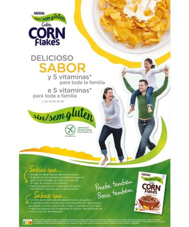 Nestl Corn Flakes Gluten Free Breakfast Cereal 375g Pack - Pack of 4 - Buy Online on GoSupps.com