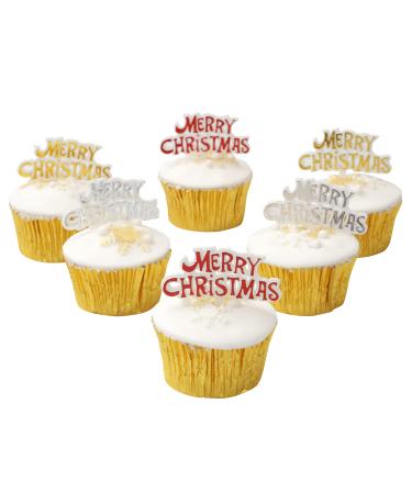 Cake Factory Christmas Cake Decorations Merry Christmas Signs Motto Topper (Signs/Motto)