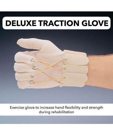 Sammons Preston Deluxe Traction Glove - Left Hand Exercise Glove for Rehabilitation & Physical Therapy - Small/Medium - Buy Online on GoSupps.com