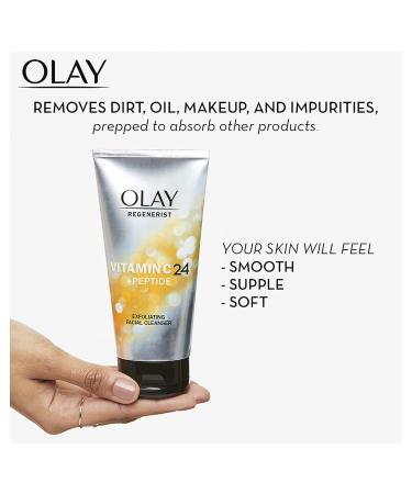 Olay Regenerist Vitamin C + Peptide 24 Facial Cleanser 5 oz (Pack of 2) - Brighten & Renew Skin - Buy Online on GoSupps.com