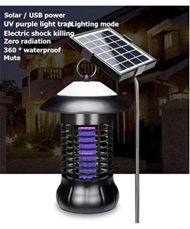 Solar Mosquito Killer Lamp Outdoor Mosquito Killer Lamp 360 UV Trap Waterproof Camping Lantern 2in1 Portable USB Anti Mosquito Fly Insect Killer Lamp - Buy Online on GoSupps.com