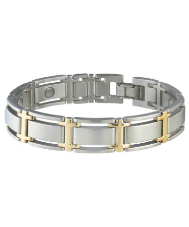 Sabona Executive Symmetry Duet Bracelet Stainless Magnetic Bracelet Gold/Silver Large (7.5 ) Gold/Silver Large 7.5
