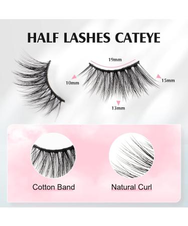 Parrarri Cat Eye Lashes - 10 Pairs Fluffy 3D Fake Eyelashes | H-18 Artificial Eyelash Collection for Stunning Looks - Buy Online on GoSupps.com