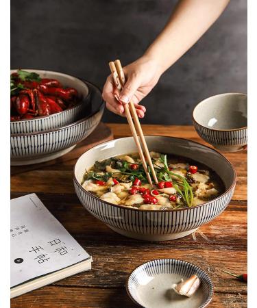 Handmade Ceramic Soup Bowl 71 Oz Porcelain Salad Pho Bowls for Kitchen Ceramic Dinner Bowls Round Mixing Bowl for Ramen Noodle Cereal Microwavable - Buy Online on GoSupps.com