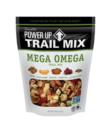 GourmetNut Power Up Trail Mix, Mega Omega Trail Mix 26 oz