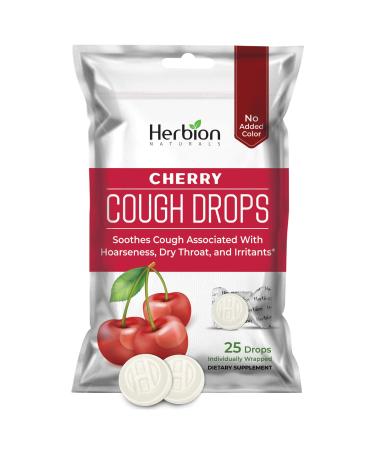Herbion Naturals Cough Drops with Natural Cherry Flavor Dietary Supplement Soothes Cough for Adults and Children Over 6 Years 25 Drops