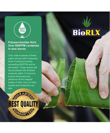 BioRLX Shave Factory 99% Purity Aloe Vera Gel with Collagen & Hyarulonic Acid 80ml - Face, Body & Hair Care - Pack of 1 - Buy Online on GoSupps.com