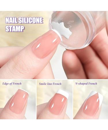 Clear Nail Art Stamper - Double-End Silicone Nail Stamp for DIY French Smile Line Art & Accessories - Buy Online on GoSupps.com
