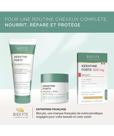 BIOCYTE Pack Keratine Forte Serum - Ampoules Anti-chute Cheveux - Keratine PQQ Actifs Brevet s - Programme de 45 jours 9 ml (Lot de 15) - Buy Online on GoSupps.com