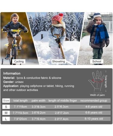 Aopow Kids Winter Gloves - Warm Fleece Touchscreen Gloves for Girls 4-6 Years - Anti-Slip Cycling & Running Gloves - Buy Online on GoSupps.com