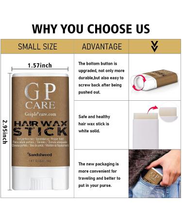 Hair Wax Stick Pomade for Flyaways Control & Texture - Non-Greasy Styling Gel for Frizz Repair & Smoothing (0.75 oz) - Buy Online on GoSupps.com