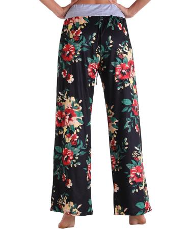 Haiorziyou Women Summer Wide Leg Beach Pants - High Waist Yoga & Aladin Style - XXL Black - Comfortable & Versatile - Buy Online on GoSupps.com