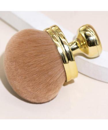Quzente Powder Brush for Pressed Powder - Powder Bronzer Brush Blush Brush Setting Powder Brush Face Brushes Makeup Mushroom Head Brush for Setting Loose & Pressed Powder gold - Buy Online on GoSupps.com