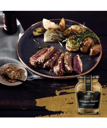 Maille Mild Wholegrain Mustard 210g Pack of 2 with World Food Shop - Gourmet French Condiment Duo Delicate Grain Mustard Convenient Twin Pack for Culinary Delight - Buy Online on GoSupps.com