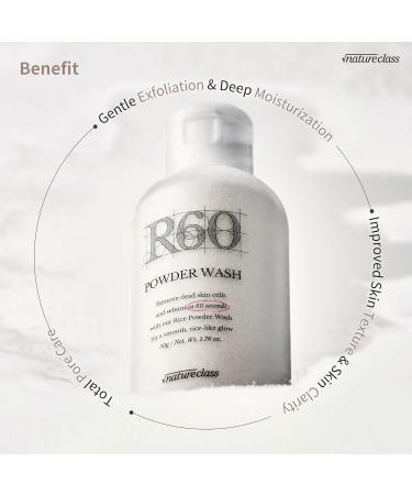 NATURECLASS R60 Rice Enzyme Face Wash Powder Exfoliating Facial Cleanser with Rice Bran Extract Gentle Powder Wash for Sensitive Skin Deep Pore Care Korean Skin Care Fragrance Free 1.76oz - Buy Online on GoSupps.com