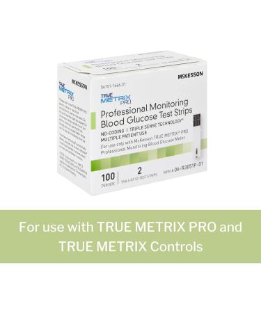 McKesson TRUE METRIX PRO Blood Glucose Test Strips - No Coding, Triple Sense Technology, 100 Strips - 1 Pack - Buy Online on GoSupps.com