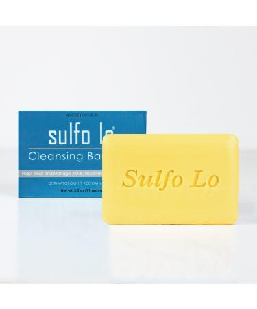 Sulfo-Lo Cleansing Bar Soap with Sulfur for Face and Body  3.5 Ounce