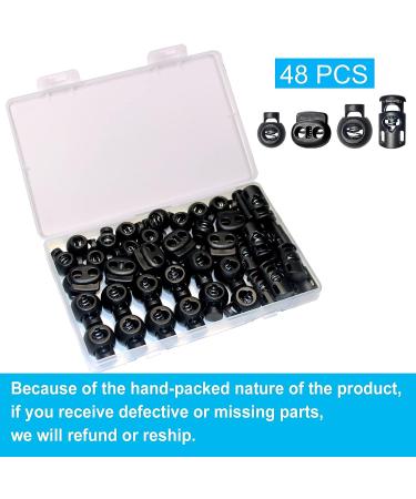 ZUSHALLMY 48pcs Upgraded Plastic Cord Lock - Drawstring Clip with Spring Toggle Stoppers for Shoelaces & Paracord - Buy Online on GoSupps.com