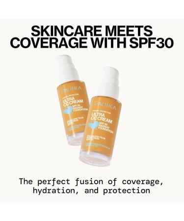 Pacifica Ultra CC Cream Radiant Foundation SPF 17 - Warm/Medium Medium Coverage Color Correcting Cream Dewy Finish Mineral SPF 1 oz - Buy Online on GoSupps.com