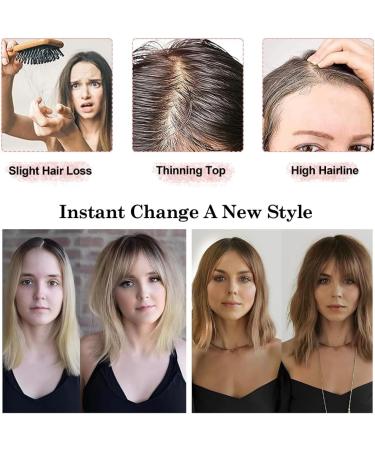 Morichy Large Base Ombre Blonde Hair Topper 12 Inch for Thinning Hair - Synthetic Wiglets for Women - Mix Blonde with Dark Root - Buy Online on GoSupps.com