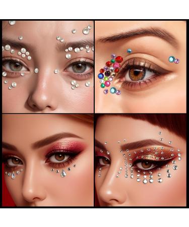 Teenitor Self Adhesive Face Gems - Festival Rhinestones for Makeup, Hair & Body - Stick On Pearls & Rhinestones Stickers - Buy Online on GoSupps.com