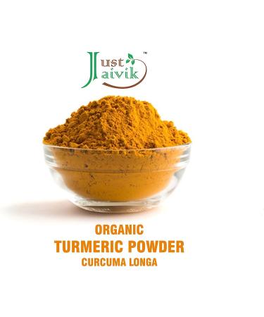 Just Jaivik USDA Organic Turmeric Powder - 227g / 1/2 lb / 8 oz - Certified Organic by OneCert Asia - Pure Curcuma Longa Spice - Buy Online on GoSupps.com