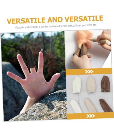 5 Pairs Leather Thimbles - Finger Protectors DIY Sewing Cots Cowhide Thumb Guards for Safe Stitching - Buy Online on GoSupps.com