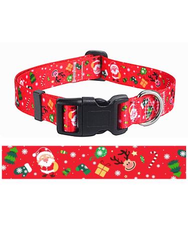 Mihqy Dog Collar with Bohemia Floral Tribal Geometric Patterns - Soft Ethnic Style Collar Adjustable for Small Medium Large Dogs L (Neck 14.9-24.8", Width 1") Christmas