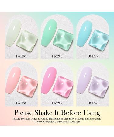 MTSSII Glow in the Dark Gel Nail Polish Set - 6 Colors Luminous Jelly Gel Polish Kit for Fluorescent Bright Nails - Soak Off UV Polish for Christmas & Halloween Gifts - Women's Jelly Glow Collection - Buy Online on GoSupps.com