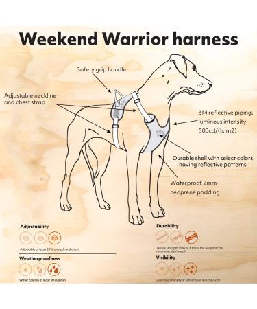Hurtta Weekend Warrior Dog Harness for Medium Dogs - Peacock Turquoise (45-60 cm) | International Shipping Available - Buy Online on GoSupps.com