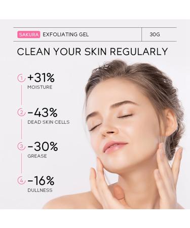 Exfoliating Face Scrub Sakura Skin Clear Scrub Anti Blemish Purify & Refresh Face Scrub Blackhead Remover Korean Skin Care(30g) - Buy Online on GoSupps.com