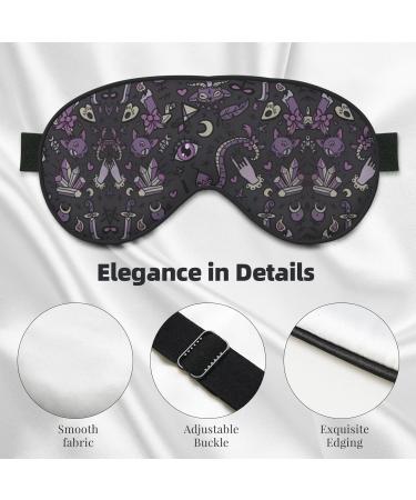 Purple Black Goth Spooky Eye Mask - Soft Elastic & Adjustable Nighttime Comfort for Men & Women - Buy Online on GoSupps.com