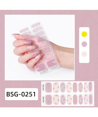 Shinycome 16Pcs Adhesive Full Wrap Gel Nail Art Sticker Waterproof Gel Nail Wrap Semi Cured Gel Strips Nail Decals Semi Cured Gel Nail Strips Pedicure Semi Cured Gel Nail Strips Starter Kits Semi Uv - Buy Online on GoSupps.com