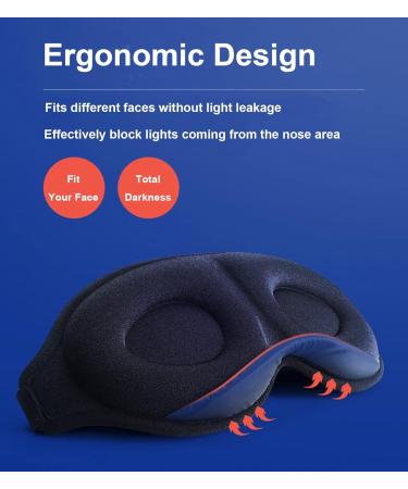SUJAYU 3D Contoured Sleep Mask | Soft Eye Covers for Sleeping | Men & Women Sleep Mask | Bondage Gear - Buy Online on GoSupps.com