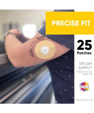 Freestyle Libre 2 Sensor Covers 25 Pack - US-Made Waterproof CGM Sensor Patches for Glucose Monitor - Sensitive Skin Diabetic Patches - Beige - Buy Online on GoSupps.com