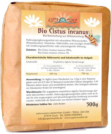 Buy Organic Cistus Tea - Cistus Incanus Herb (1000g) | Premium Rockrose Tea for Health & Wellness - International Shipping Available - Buy Online on GoSupps.com