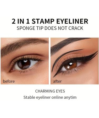 Waterproof Eyeliner Dual Head Smudge-Proof Makeup Tool for Eyes Eyeliner Stamp Tool for Stage Performance Dating Shopping Outgoing Pochy - Buy Online on GoSupps.com