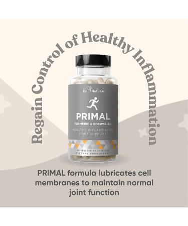 Primal Joint Support Capsules with Turmeric Curcumin & Boswellia for Men & Women - 60 Vegetarian Soft Capsules - Buy Online on GoSupps.com