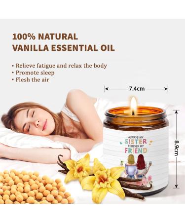 Vanilla Scented Soy Wax Candle - Unique Birthday & Christmas Gift for Women - Aromatherapy Candle for Best Friend, Sister, BFF - Buy Online on GoSupps.com