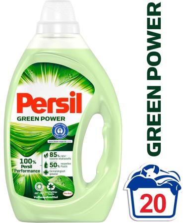 Persil Green Power Heavy-Duty Detergent | 20 Wash Loads | Natural Ingredients | Dermatologically Tested - 1L Pack - Buy Online on GoSupps.com