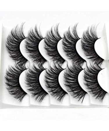 RN BEAUTY 3D False Eyelashes Set - Handmade, Ultra Light, Reusable | Synthetic Fibers & Mink Hair | Soft, Fluffy, Long Wispies for Volume | Makeup Eye Lash Extension - 5 Pairs (3D-C) - Buy Online on GoSupps.com