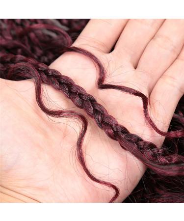 Melisay 5 Packs Box Braids Crochet Hair Extensions | Curly 35.6 cm Synthetic Afro Kinky & Passion Twist | Faux Locs for Black Women - T530 - Buy Online on GoSupps.com