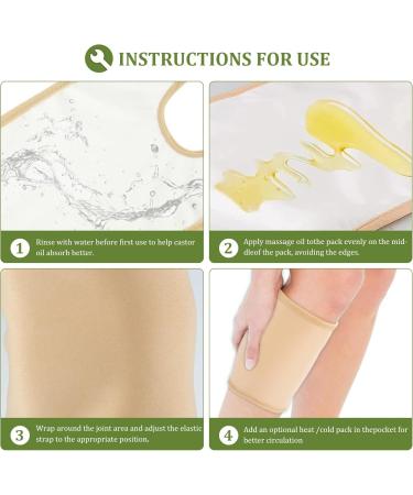 Kneepads Rastor Oil Pack - Reusable Waterproof Castor Oil Knee Wraps for Pain Relief - 1 Pair with Thickened Fastening Tape - Buy Online on GoSupps.com