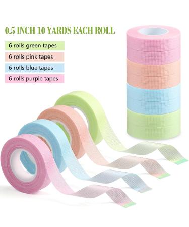 Knadgbft 24 Piece Rolls Eyelash Tape Eyelash Grafting Tape Makeup Lash Tape For Eyelash Extension - Buy Online on GoSupps.com