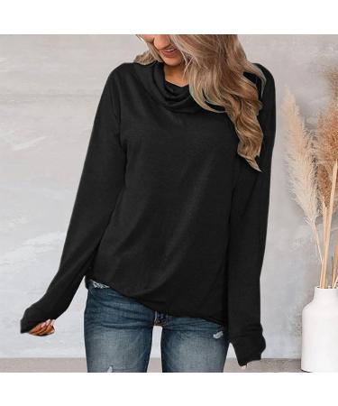 Women's Long Sleeve Turtleneck Sweatshirt Multipack - Black, Large | Casual Relaxed Fit Pullover Top - Buy Online on GoSupps.com