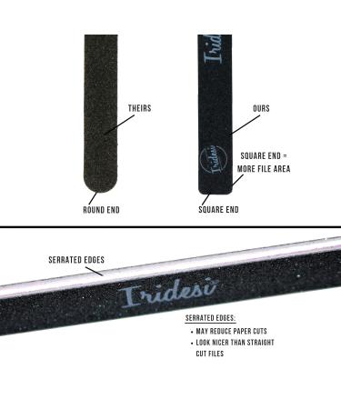 Professional Black Washable Emery Boards 7 Fingernail Files - 12 Pack (80/80) - Buy Online on GoSupps.com