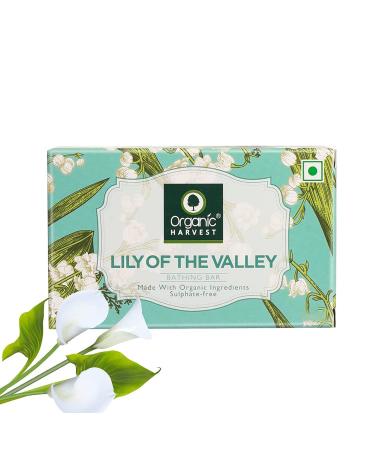 Lily of The Valley Bathing Bar For Skin Moisturisation Ideal For All Skin Types 100% Organic Paraben & Sulphate Free 125gm