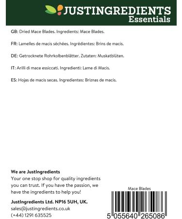 JustIngredients Essential Mace Strands 500 g - Buy Online on GoSupps.com